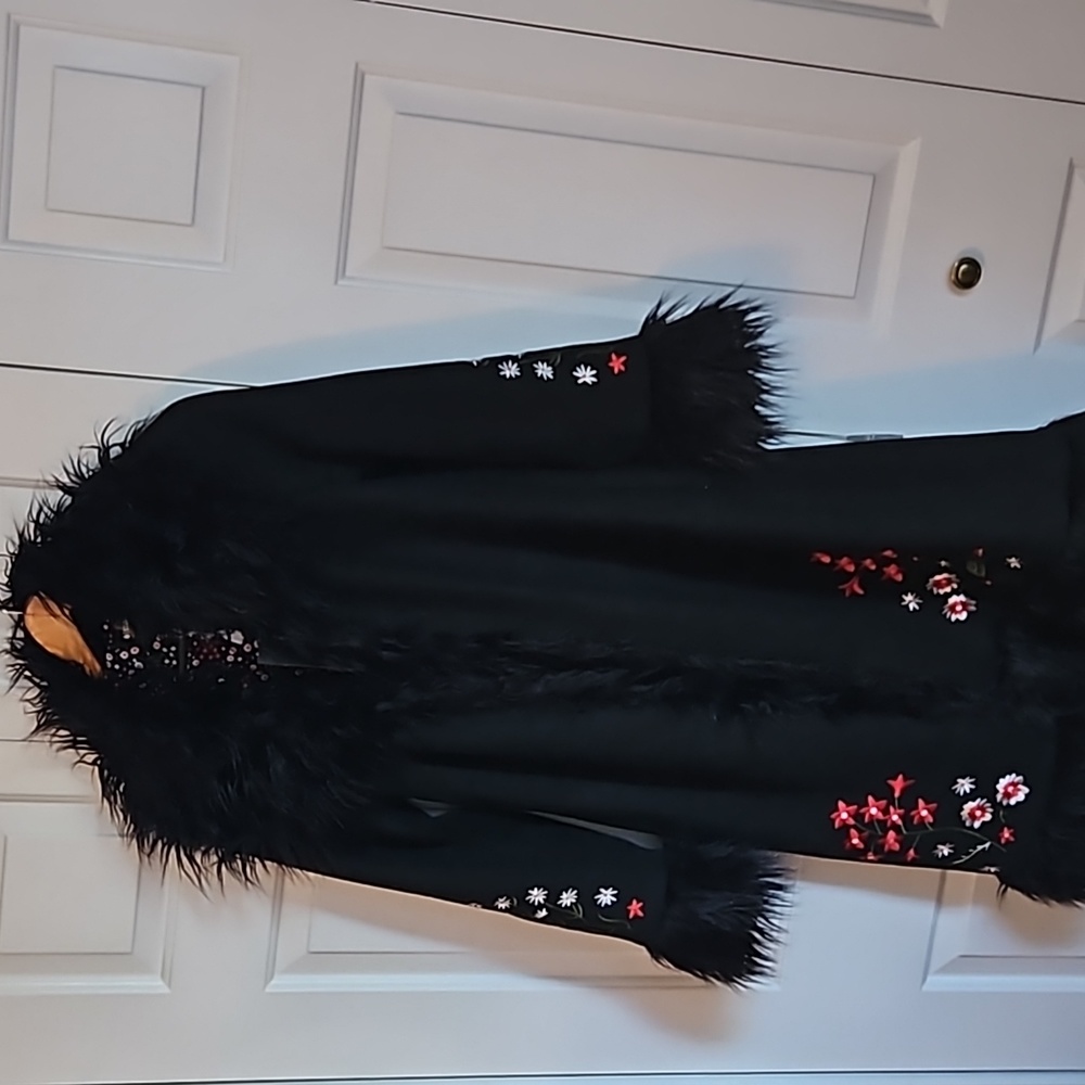 Floral Embroidered Coat